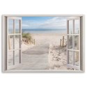 Obraz na płótnie, Widok z Okna ścieżka na plażę - 120x80