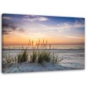 Obraz na płótnie, Zachodzące słońce na plaży - 100x70
