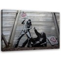 Obraz na płótnie, Banksy Walka pokoju z miłością - 120x80
