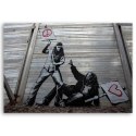 Obraz na płótnie, Banksy Walka pokoju z miłością - 60x40