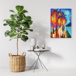 Obraz na płótnie, Jesienne malowane drzewa w parku - 70x100