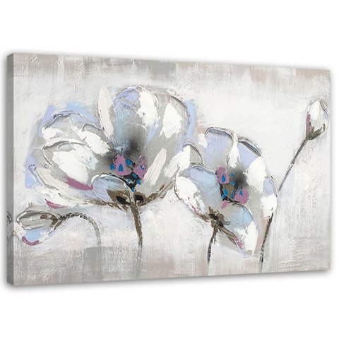 Obraz na płótnie, Malowane kwiaty shabby chic - 100x70
