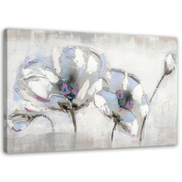 Obraz na płótnie, Malowane kwiaty shabby chic - 60x40
