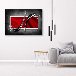 Obraz na płótnie, Abstrakcja czerwona - 100x70
