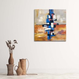 Obraz na płótnie, Abstrakcja kolorowa piramida - 50x50