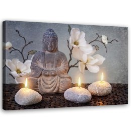Obraz na płótnie, Budda zen kwiat orchidei - 60x40
