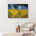 Obraz na płótnie, Pole pszenicy z krukami - V. van Gogh reprodukcja - 60x40