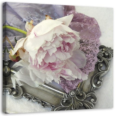 Obraz na płótnie, Róża kwiat różowy - 50x50