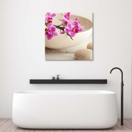 Obraz na płótnie, Różowe orchidee zen shabby chic - 50x50