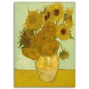 Obraz na płótnie, Słoneczniki - V. van Gogh reprodukcja - 60x90