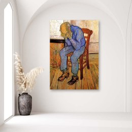 Obraz na płótnie, Stary człowiek w smutku - V. van Gogh reprodukcja - 40x60