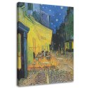 Obraz na płótnie, Taras kawiarni w nocy - V. van Gogh reprodukcja - 40x60