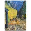 Obraz na płótnie, Taras kawiarni w nocy - V. van Gogh reprodukcja - 40x60