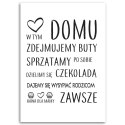 Obraz na płótnie, W tym domu, typograficzny - 80x120