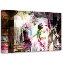 Obraz na płótnie, Baletnica w sukni - abstrakcja - 100x70