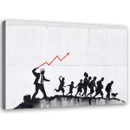 Obraz na płótnie, Banksy Ekomoniczna polityka - 100x70