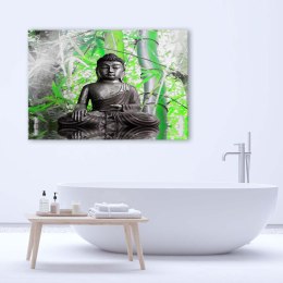 Obraz na płótnie, Budda i liście - 90x60