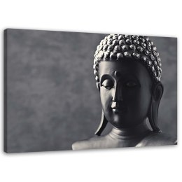 Obraz na płótnie, Budda na szarym tle - 120x80