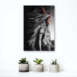 Obraz na płótnie, Księżniczka Mononoke w czerwonej masce - 80x120