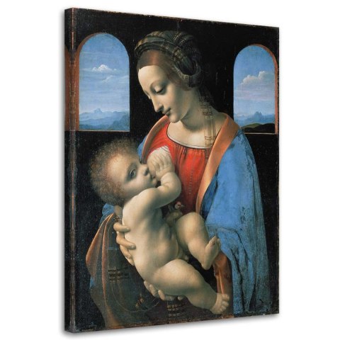 Obraz na płótnie, Madonna Litta - Da Vinci reprodukcja - 80x120