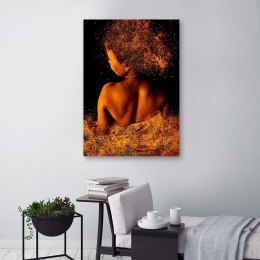 Obraz na płótnie, Młoda kobieta w złotym pyle - 40x60
