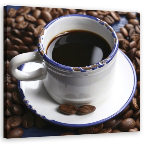 Obraz na płótnie, Kubek czarnej kawy - 30x30
