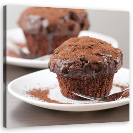 Obraz na płótnie, Muffiny czekoladowe - 30x30