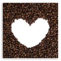 Obraz na płótnie, Serce z kawy - 30x30