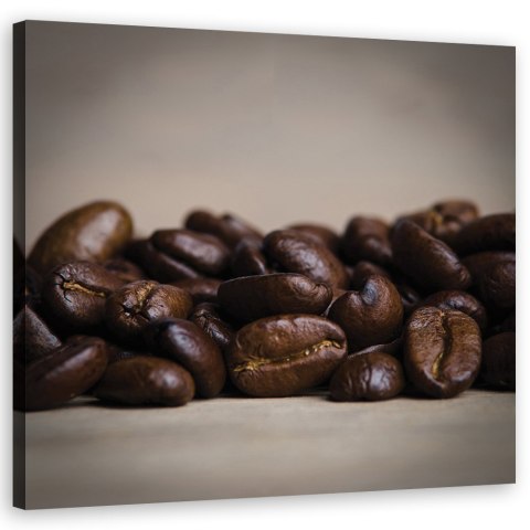 Obraz na płótnie, Ziarna kawy do kuchni - 50x50