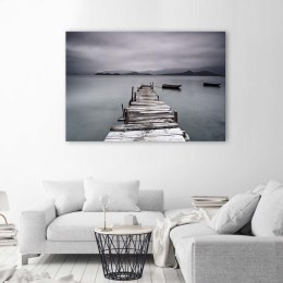 Obraz na płótnie, Zimowe jezioro - 100x70