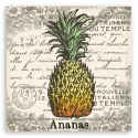 Obraz na płótnie, Ananas vintage - 40x40