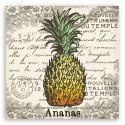 Obraz na płótnie, Ananas vintage - 60x60
