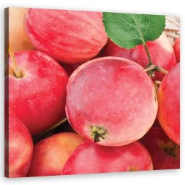Obraz na płótnie, Jabłko owoc makro - 40x40