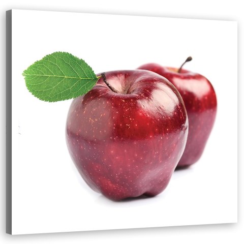Obraz na płótnie, Owoce jabłka - 40x40