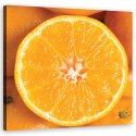 Obraz na płótnie, Pomarańcza makro - 40x40