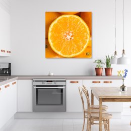 Obraz na płótnie, Pomarańcza owoce makro - 50x50