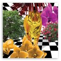 Obraz na płótnie, Kolorowy tygrys - 50x50