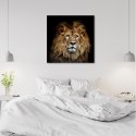 Obraz na płótnie, Majestatyczny lew - 30x30