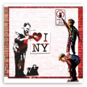 Obraz na płótnie, Banksy I love New York - 30x30