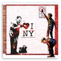 Obraz na płótnie, Banksy I love New York - 40x40