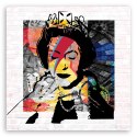 Obraz na płótnie, Banksy Królowa Anglii - 30x30