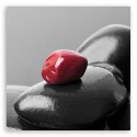 Obraz na płótnie, Czerwony kamień zen spa - 30x30