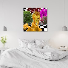 Obraz na płótnie, Kolorowy tygrys - 50x50