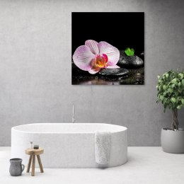 Obraz na płótnie, Kwitnąca orchidea zen - 50x50
