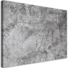 Obraz na płótnie, Szary wzór na betonowej ścianie - 120x80