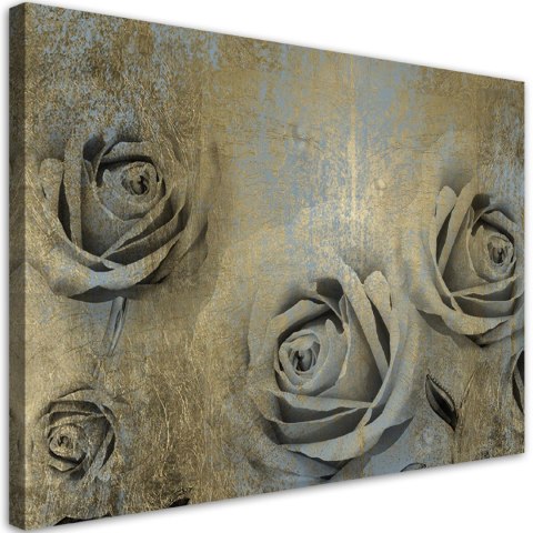 Obraz na płótnie, Złote róże - 100x70