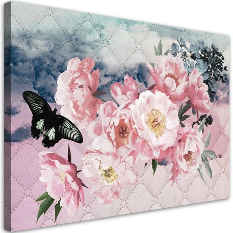 Obraz na płótnie, Różowe kwiaty piwonii - 60x40