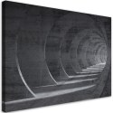 Obraz na płótnie, Szary tunel 3D - 100x70