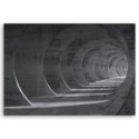 Obraz na płótnie, Szary tunel 3D - 120x80