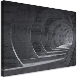 Obraz na płótnie, Szary tunel 3D - 120x80